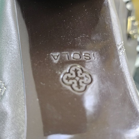 Isola Over the Knee Boots Womens Size 9.5M Steel Gray Leather Block Heel 6414308 - Picture 13 of 16